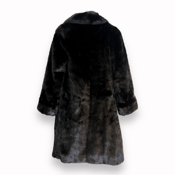 Vintage black Dennis Basso faux fur coat, faux fur jacket, size small - Picture 5 of 6